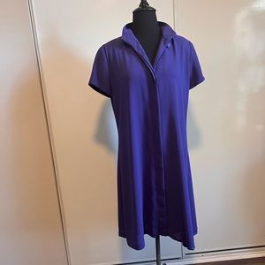 Vintage Jones New York purple dress. Size 6. Button down. Short sleeved. Mini.